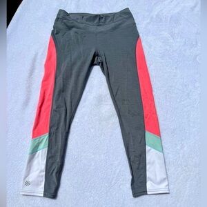 Athleta Leggings hot pink and grey size XS